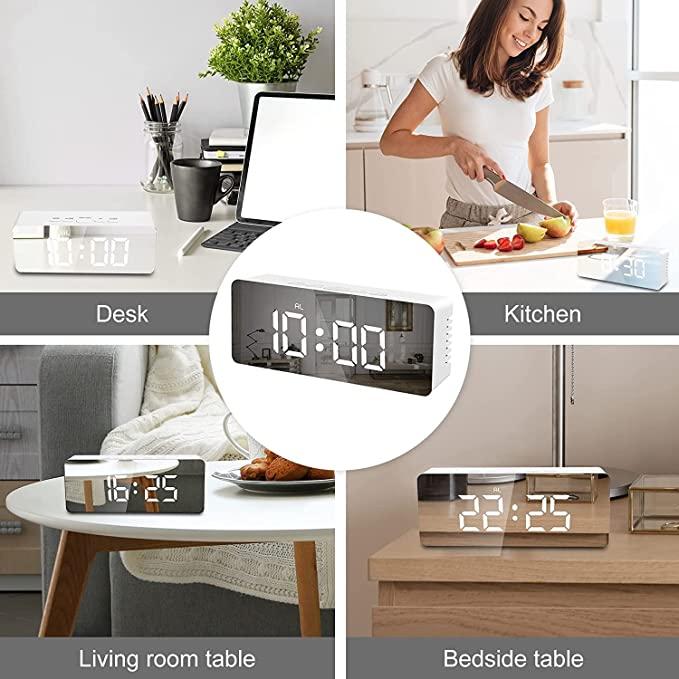 Digital Alarm Clock, LED Display Travel Alarm